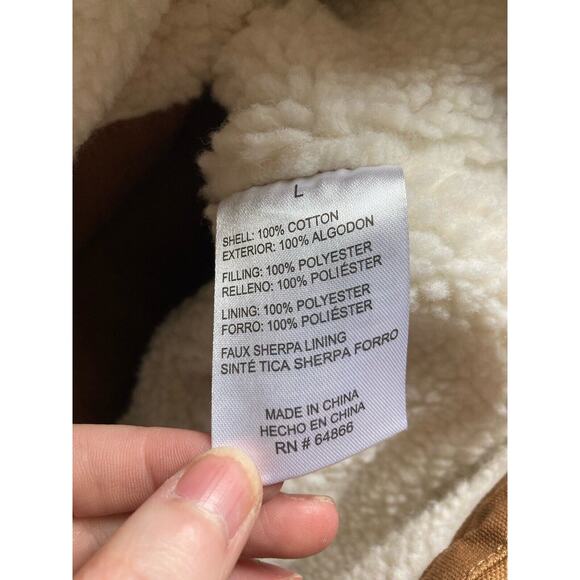 NEW Lee Premium Select Men's Sherpa Lined The Workwear Canvas Vests Tobacco L - Picture 7 of 7